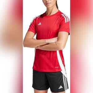 NWT adidas Women's Tiro 24 Jersey, Team Power Red/White Shirt, LT2 (Large Tall)